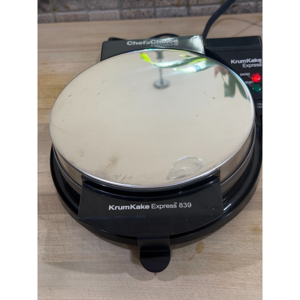 Chef's Choice International KrumKake Express 839 Pizzelle Crepe Maker Kitchen